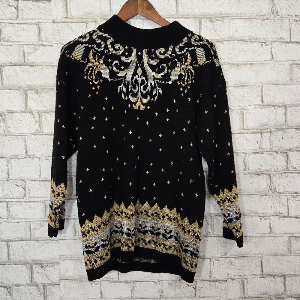 Trimmings vintage black metallic sweater